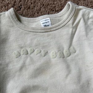 Carter's Off-White 'Happy Baby' Sweatshirt (18mo)